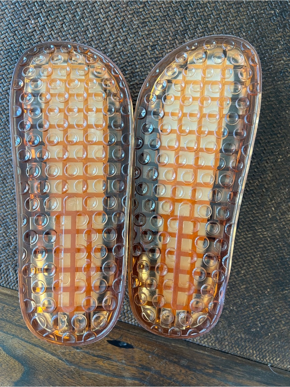Dolce Vita Clear Brown Tortoise Double-Buckle Slide Sandals - Picture 3 of 3